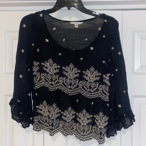American Eagle Outfitters Embroidered Top